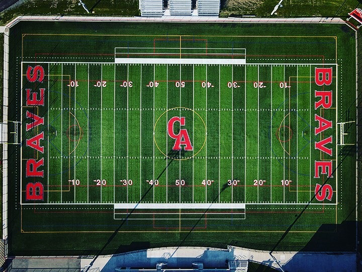 Canandaigua Braves FootballField drone photo